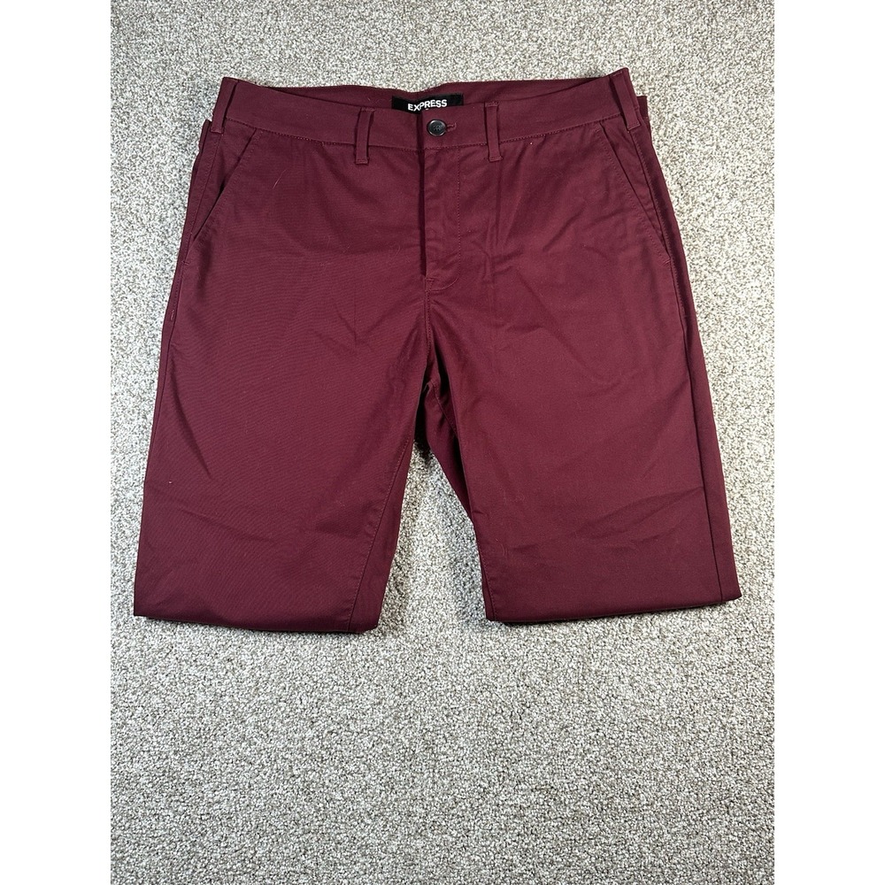 Express‎ Chinos Mens 32x32 Red Slim Fit Pants